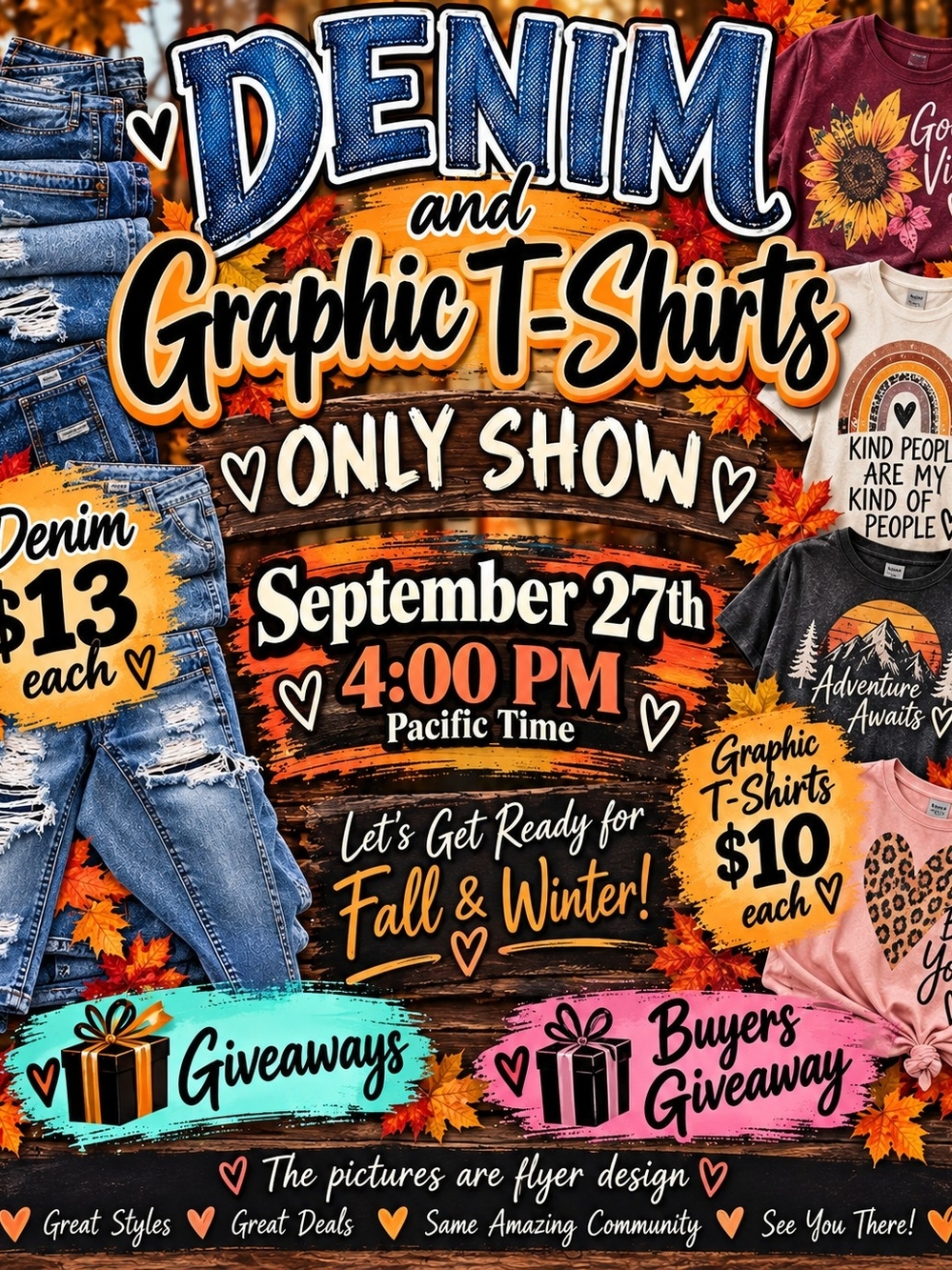 Denim And Graphic T Shit